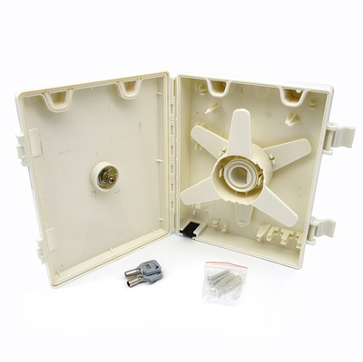1 Splice Tray IP65 Waterproof Wall / Polemount Fiber Optic Terminal Box with SC/LC/FC/ST Adapter Type