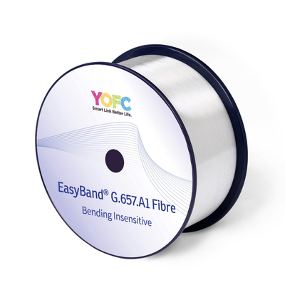 YOFC G657A1 EasyBand Bending Insensitive SM Fibre Core Bare Optical Fiber Spool For Optical Cable