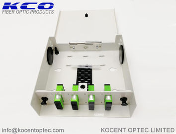 8 Core Fiber Optic Terminal Box FTB with SC/APC Duplex Adapter for Wall Mount FTTH Applications