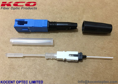 SC/UPC Hot Melt Fiber Optic Fast Connector with 0.9mm Pigtail 0.2dB Insertion Loss and 55dB Return Loss for FTTH Applications