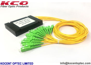 1:16 PLC Fiber Optic Splitter 1x16 ABS Box 0.9mm 2.0mm 3.0mm 1*16 Modular Splitter