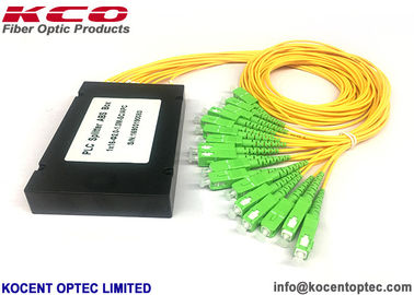 1:16 PLC Fiber Optic Splitter 1x16 ABS Box 0.9mm 2.0mm 3.0mm 1*16 Modular Splitter