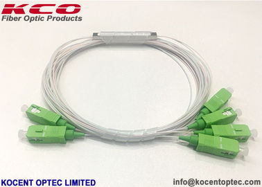 Blockless 2x4 Fiber Optic Splitter with 0.9mm Green Connector and 2.0m Low IL for High Performance