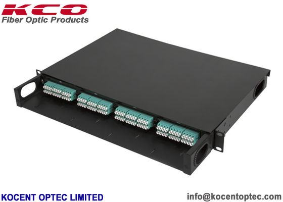 High Density 96fo 96core 19'' 1U OM3 OM4 MPO MTP Fiber Optic Patch Panel Terminal Box