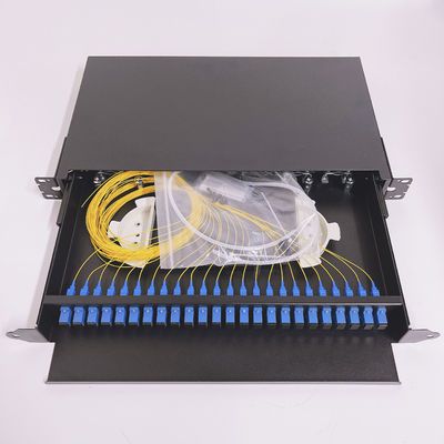 Składający się typ skrzynki światłowodowej SC LC FC ST 24 port Rack Mount Patch Panel ODF