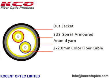 Tactical Armored Optical Fibre Cable FTTA 7.0mm G657A Field Army Military TPU LSZH