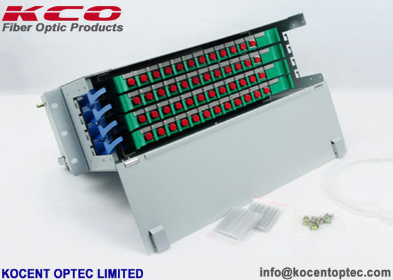48 Core Rack Mountable Fiber Optic Distribution Unit with 19'' Standard and 1.0mm Steel Thickness