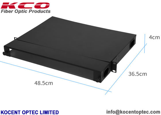 High Density 96fo 96core 19'' 1U OM3 OM4 MPO MTP Fiber Optic Patch Panel Terminal Box